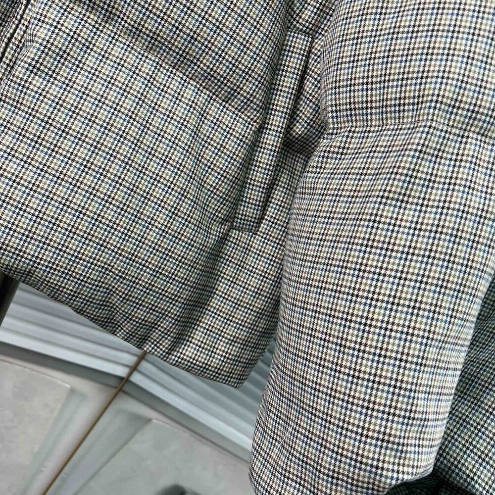 Thom Browne Reversible Quilted Houndstooth Down Jacket - Sage Green - Picture 6 of 9